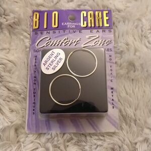 Bio Care Comfort Zone Sterling Silver Med sized Hoops ✨NIB✨